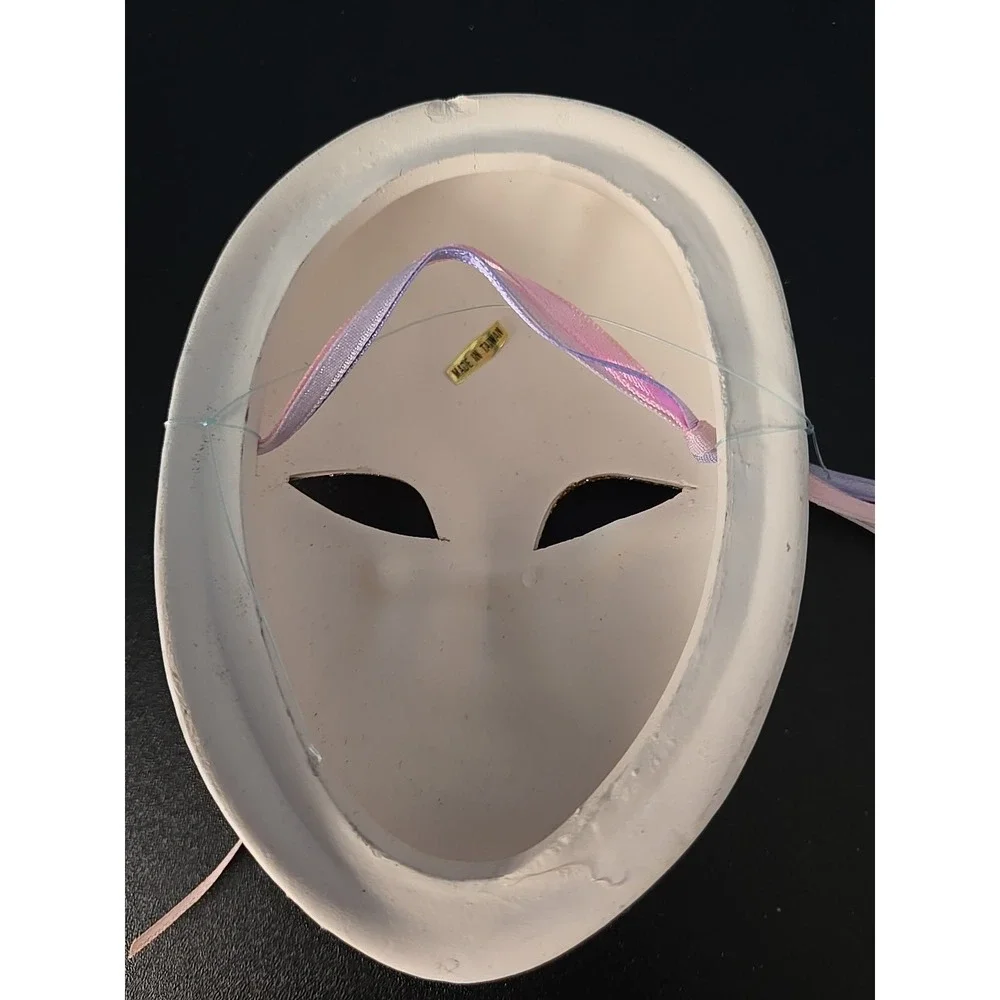 Ceramic Porcelaine Handpainted Face Mask Mardi Gras Venetian Wall Decor Orleans
